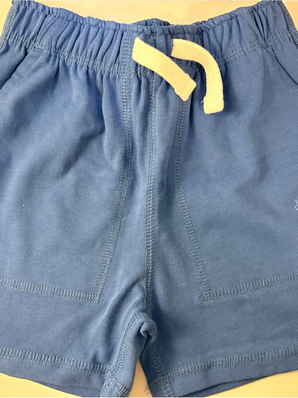 Roots Kids Navy-Blue Cotton Drawstring Shorts with White Tie